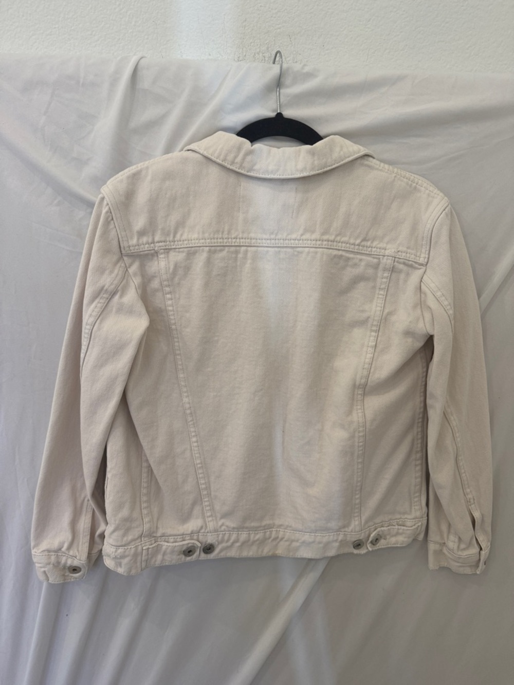 PILCRO & THE LETTERPRESS Stretch White cream Jean Jacket sz XS - Picture 5 of 5